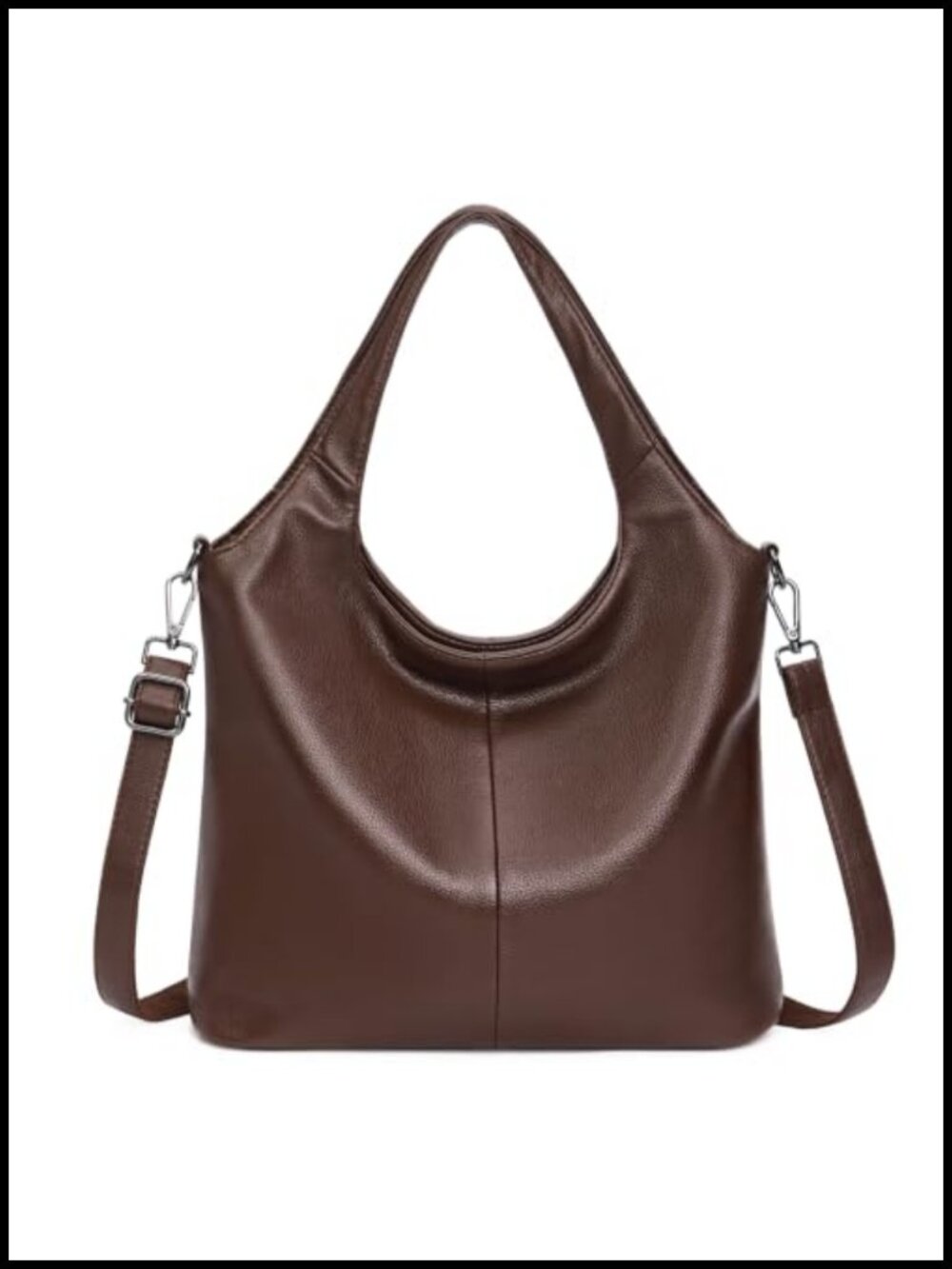 Faux Leather Hobo Shoulder Bag Crossbody Purse Top Handle Work Travel